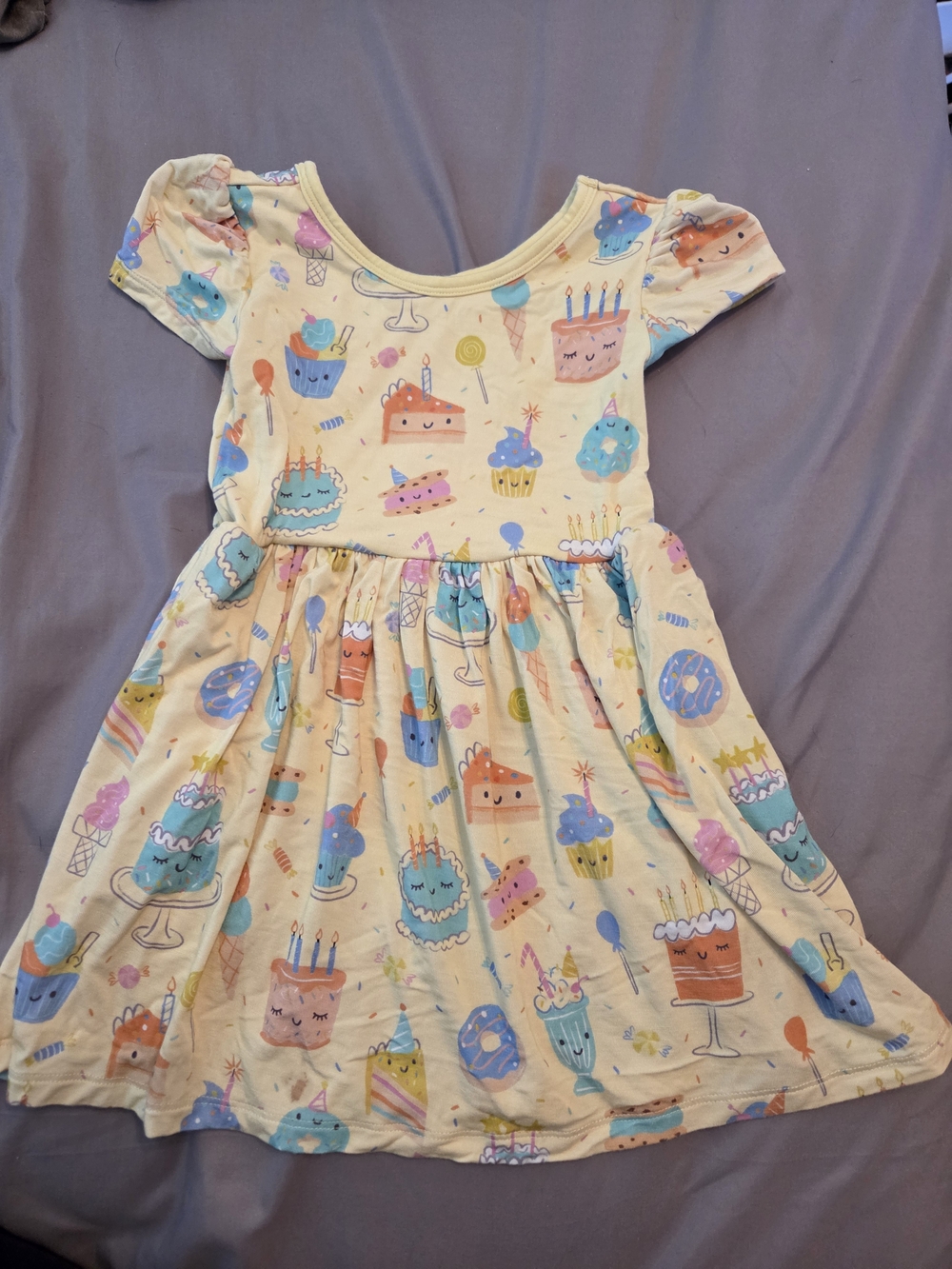 Little Sleepies Yellow Party Treats Twirl Dress